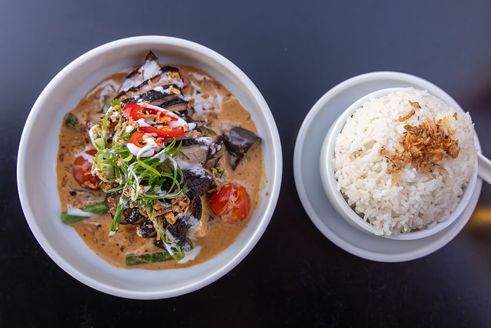 Smoked duck red curry at Naga Thai South Bank