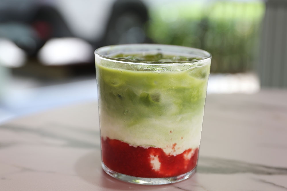 Strawberry Matcha at Navy and Oak 