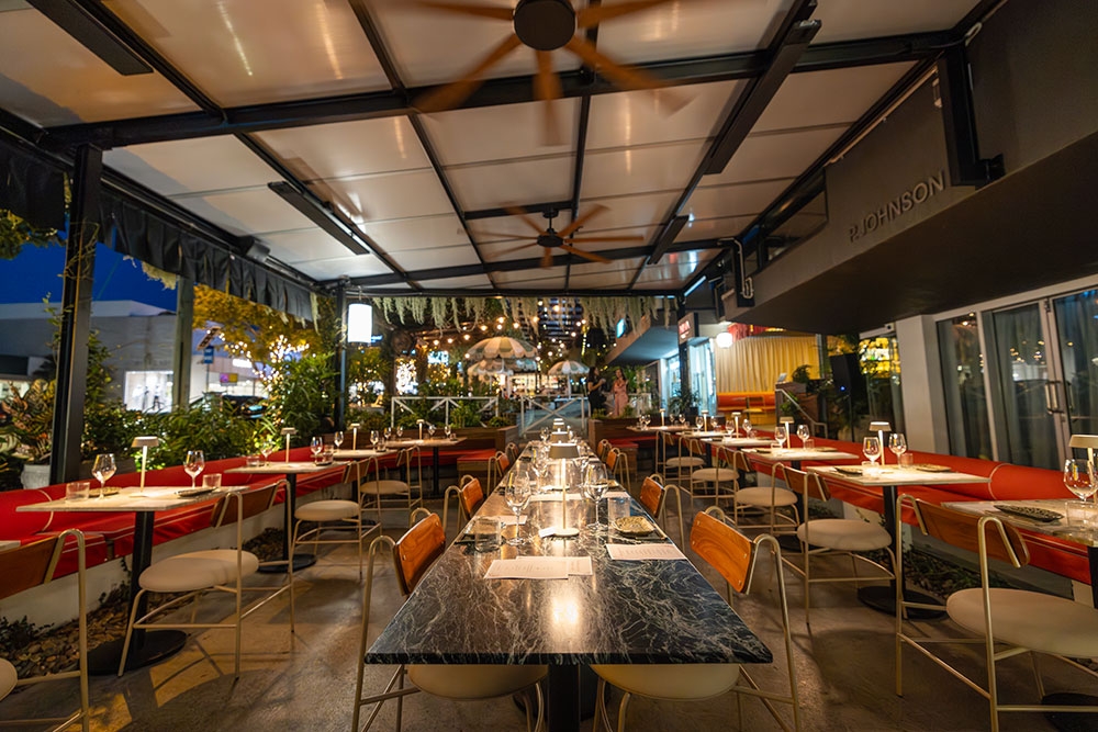 View of dining terrace at NIIWA 