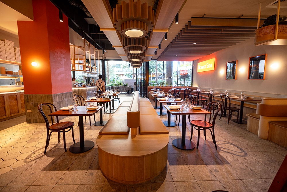 Interior seating at Nonna San restaurant