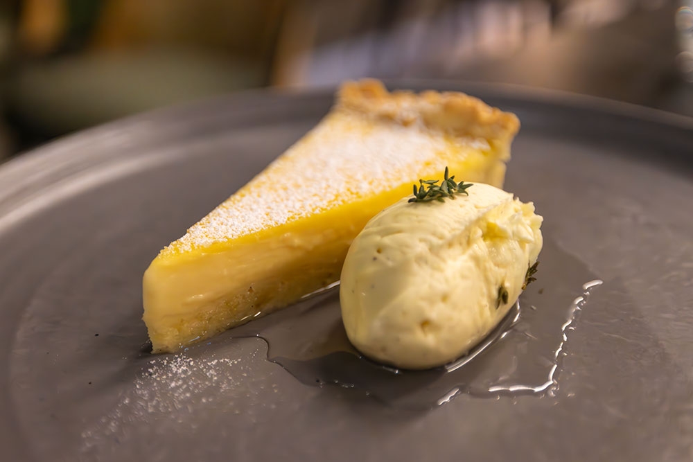 Lemon crostata at Osso Bar Italia 