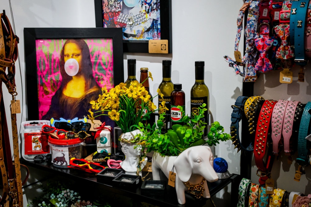 Items on display for sale at Outside The Box, New Farm 