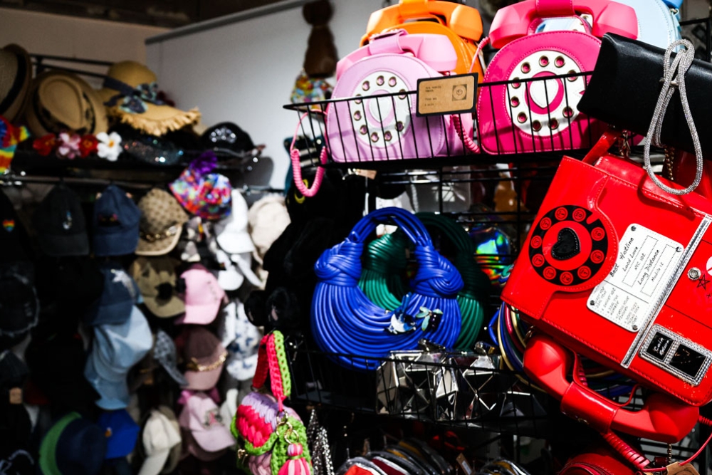 Quirky items on display for sale at Outside The Box, New Farm 