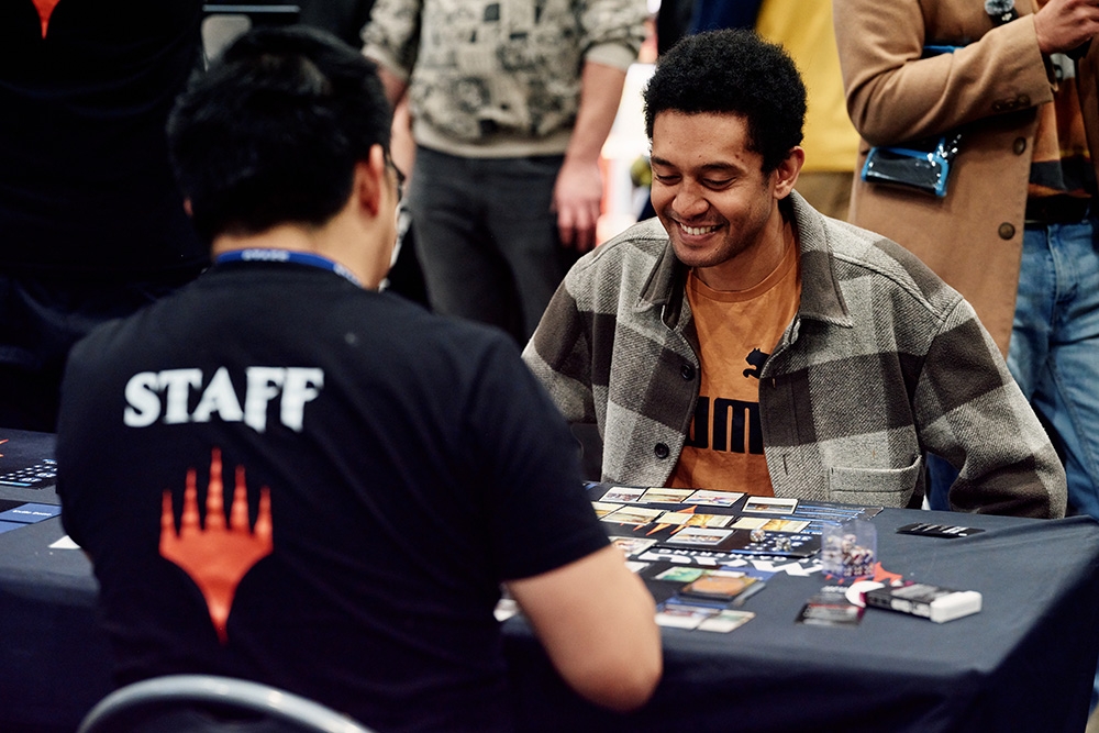 People playing board games 