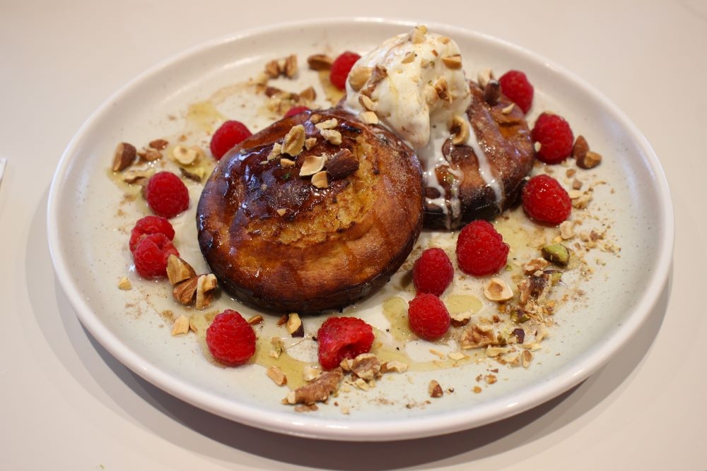 Dessert on a plate at Pablo's Pantry, Woolloongabba