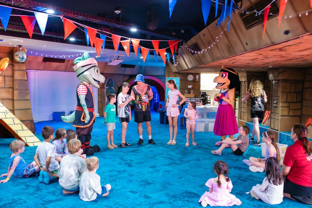 Kids playing at a kids club 