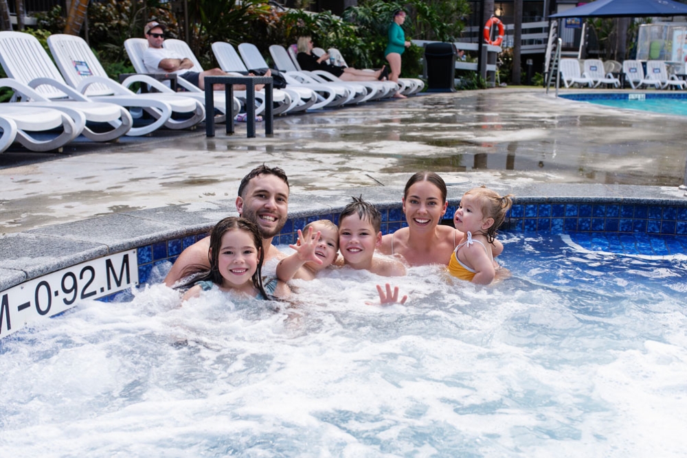 Family in a spa 