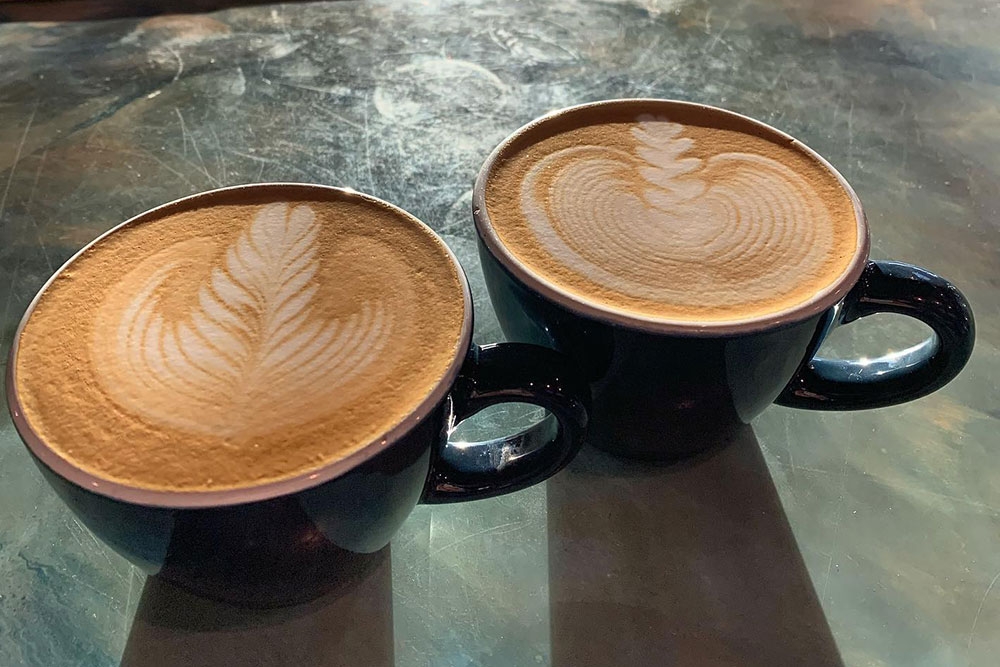 PassPort Coffee - In house coffee art 