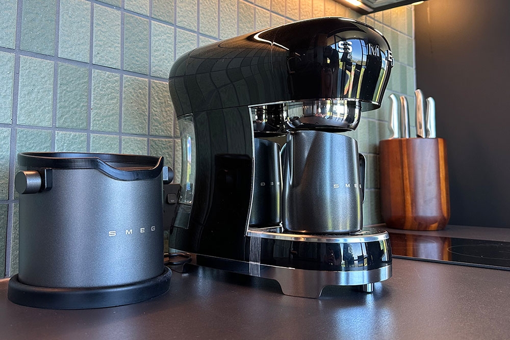 Coffee maker at Pat's Chalets Lamington National Park