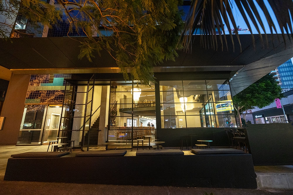 Exterior of Petite Fortitude Valley at night