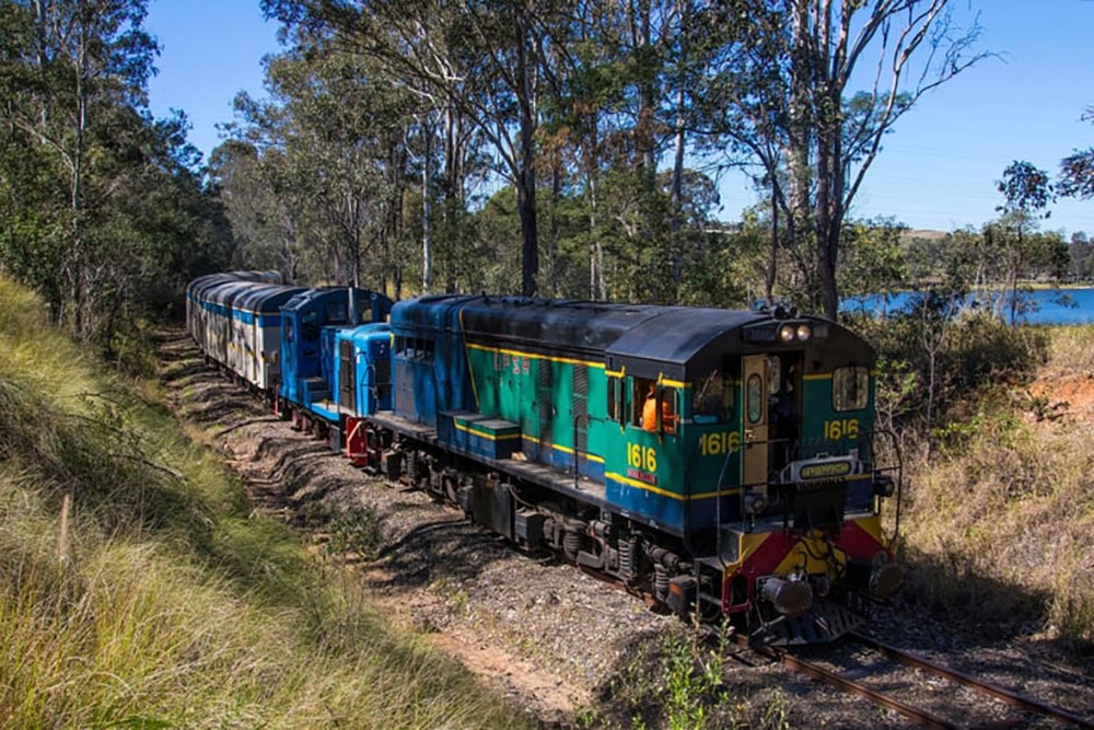 Vintage diesel train 