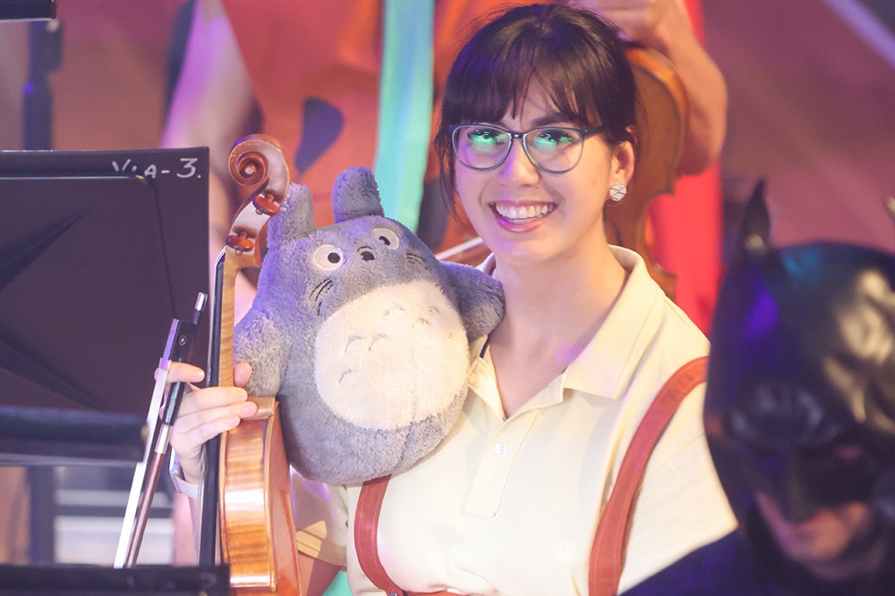 Woman with stuffed toy