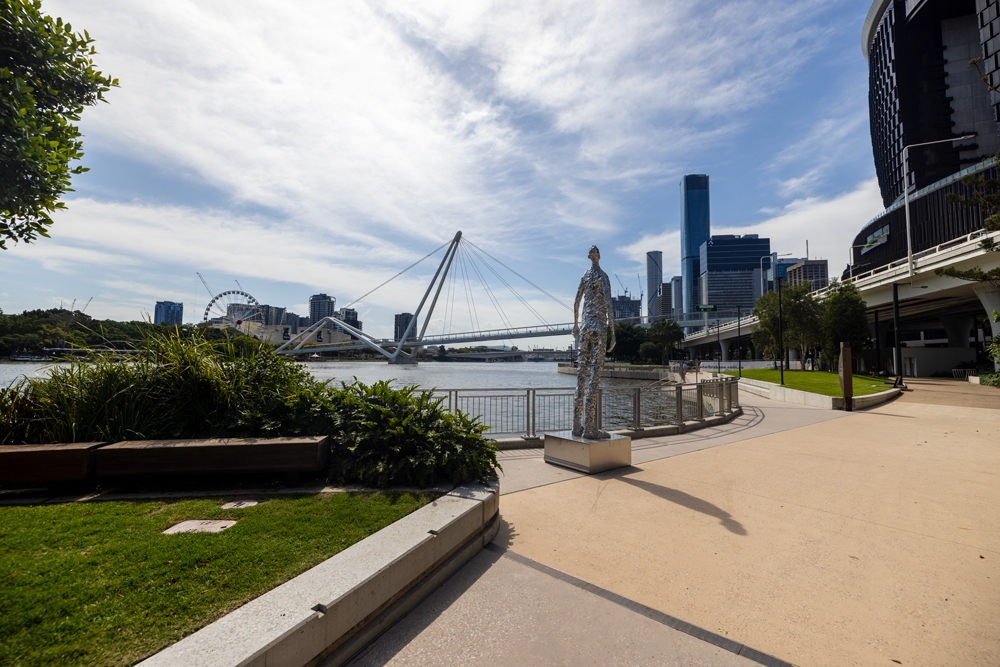 piazza and lawn at The Landing Queens Wharf