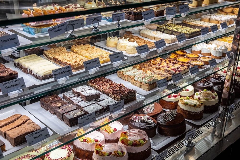 Cake and pastry counter at Rosalie Gourmet Market