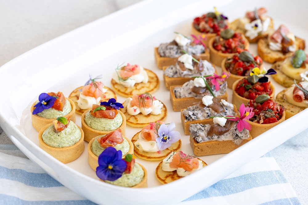 platter of petit fours and mini cakes Rosalie Gourmet Market catering
