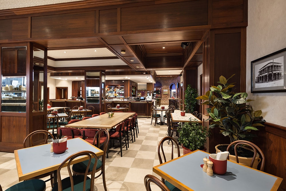 Dining tables inside The Royal Hotel Nundah