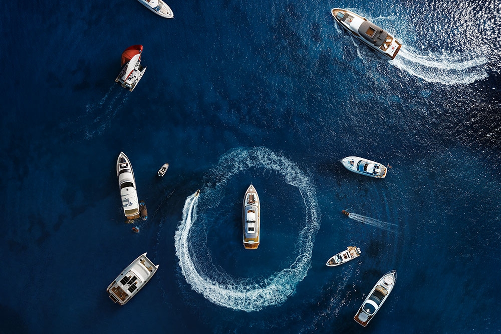 Aerial view of Sanctuary Cove International Boat Show