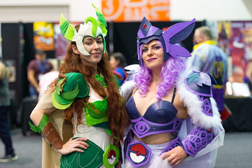 Two people dressed as cosplay characters at the Supanova 2026 Gold Coast Convention & Exhibition Centre