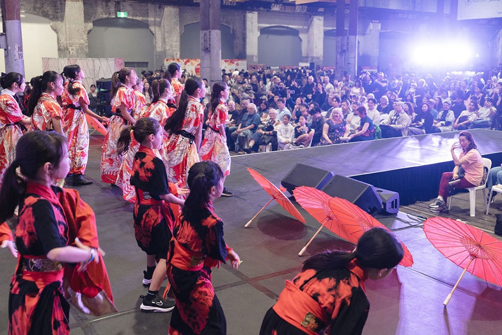 Dancers performing at Brisbane Sake Festival