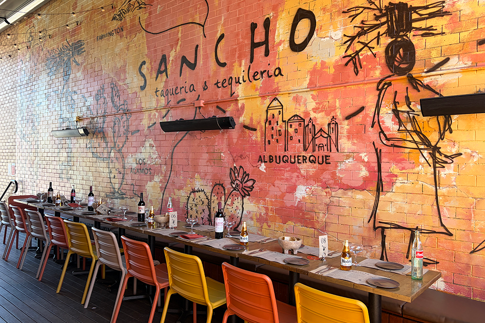 dining room interior of Mexican restaurant 