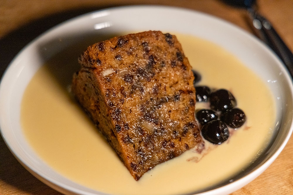 Spotted Dick Pudding at Sauce Bistro