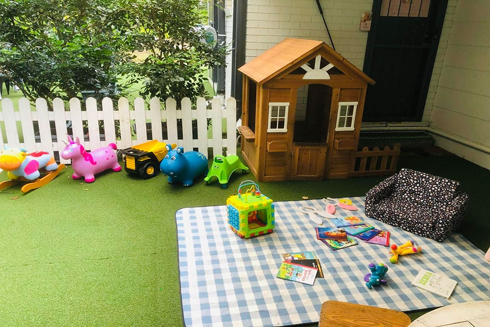 Cubby House and toys at The Secret Garden