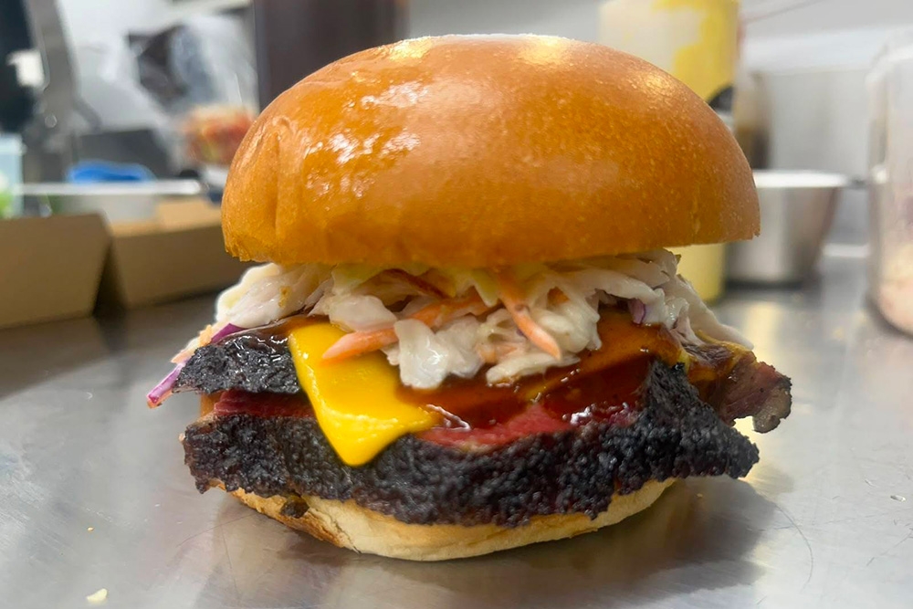 Brisket roll at Shoot Gecko Virginia