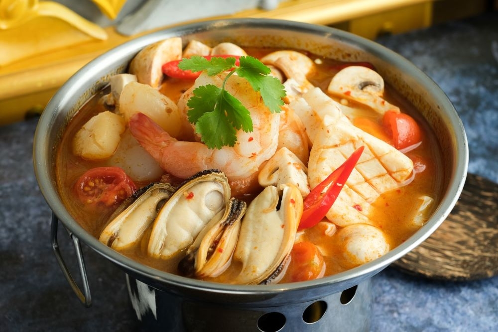 Seafood in a bowl at Siri Thai Alderley