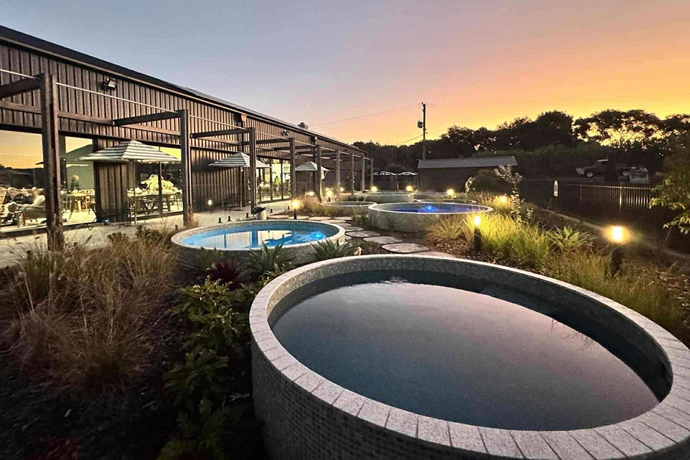Magnesium pool at Sixty6 Acres Woombye