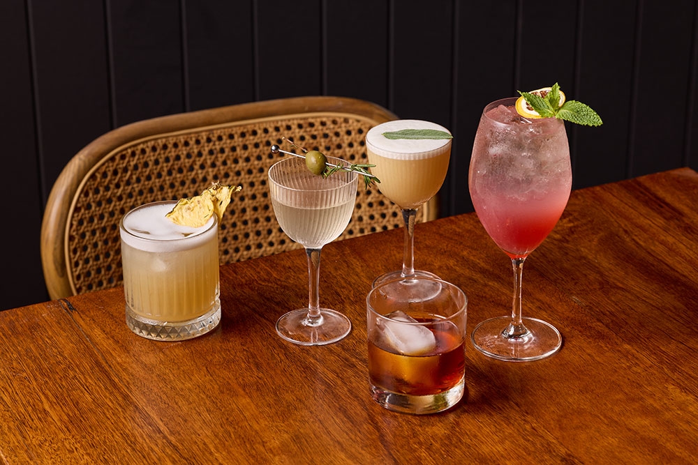 Cocktails on table at Gas Hound Kitchen & Bar Newstead