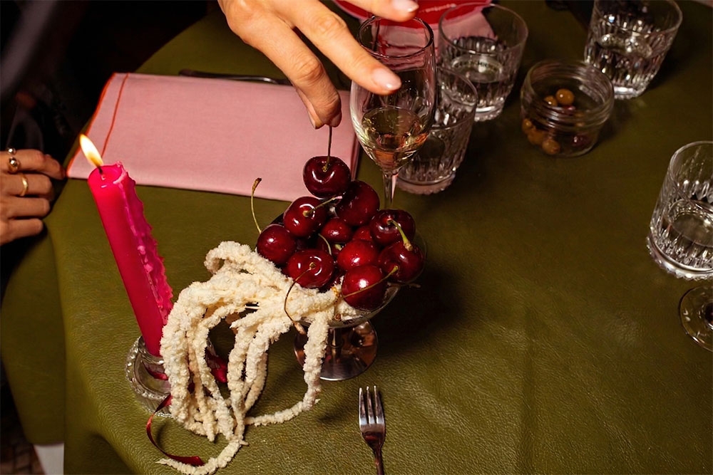 Items on table at Montrachet