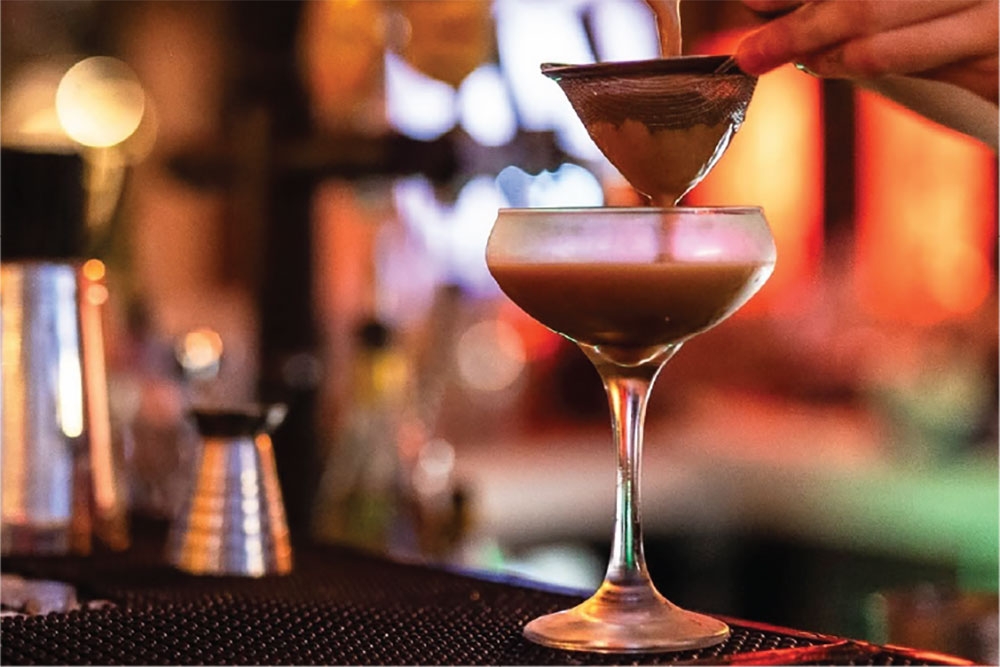 Martini on table