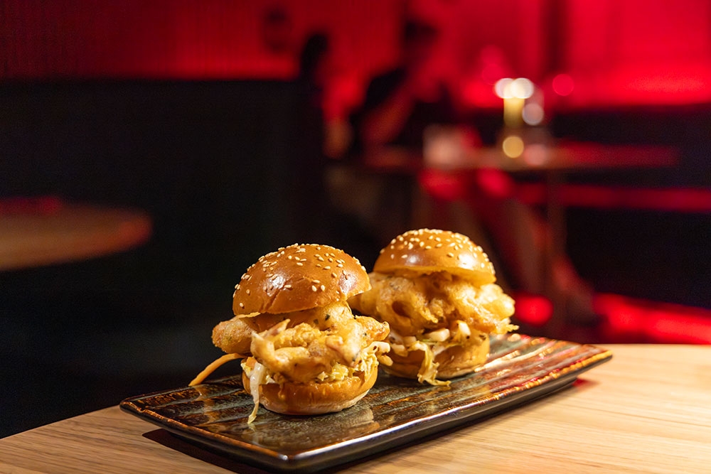 Bao buns on table at Spice Nightlife