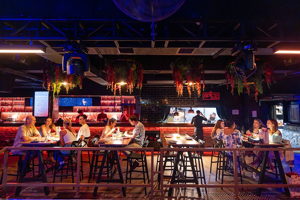 Bar area inside Spice Nightlife