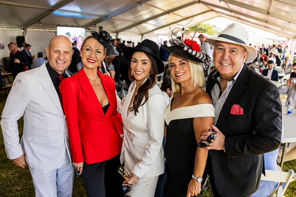 Five people standing at the Stradbroke Season 2026