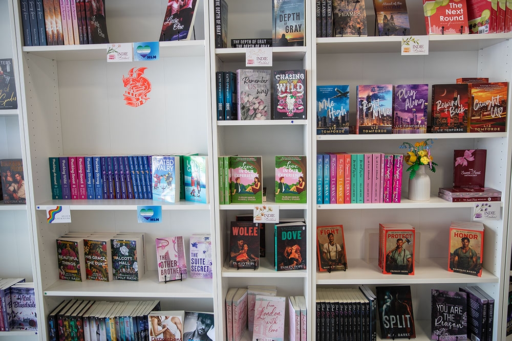 Book Selection at Sweet Chapter Books & Cafe