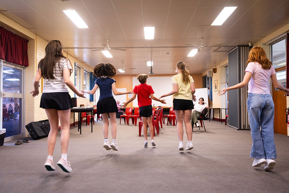 Students learning to act at the Brisbane Arts Theatre Youth Education Workshops