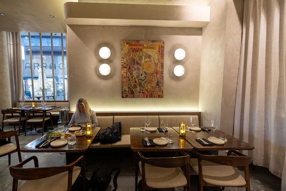 Corner seating at Tellus Bar Dining Petrie Terrace
