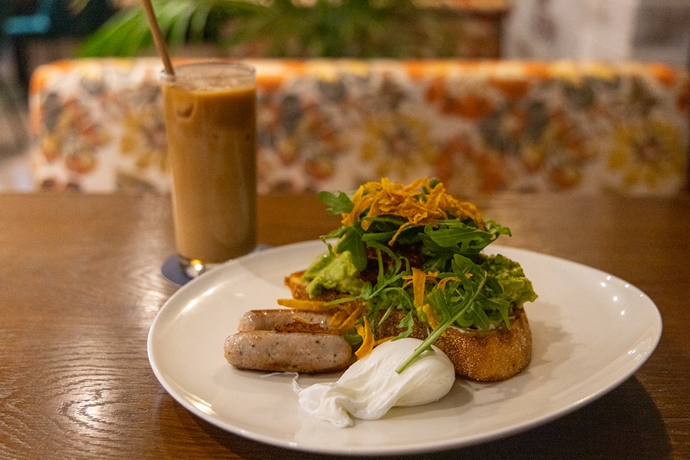 Avocado toast and coffee