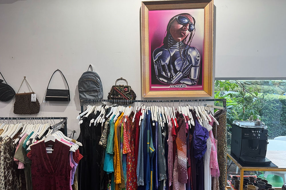 Clothing rack in Thrifta Queens Paddington