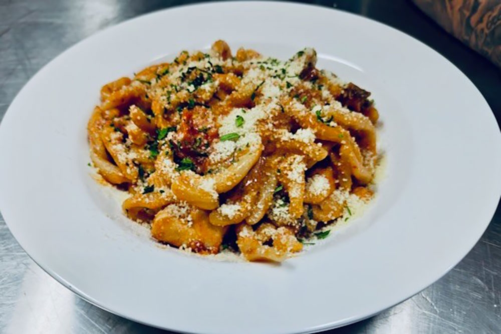 Plate of pasta at Trenino Trattoria