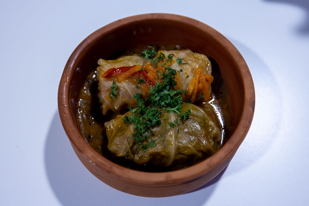 Plate of Ukrainian food at the Ukrainian Club Holland Park West
