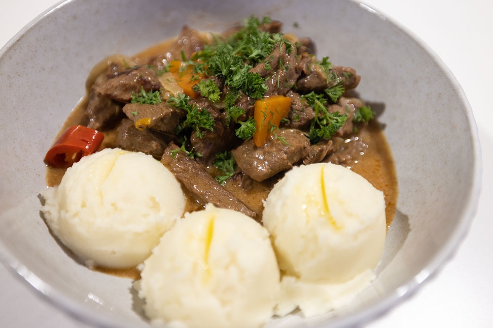 Plate of Ukrainian food at the Ukrainian Club Holland Park West