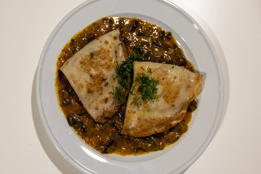 Plate of Ukrainian food at the Ukrainian Club Holland Park West