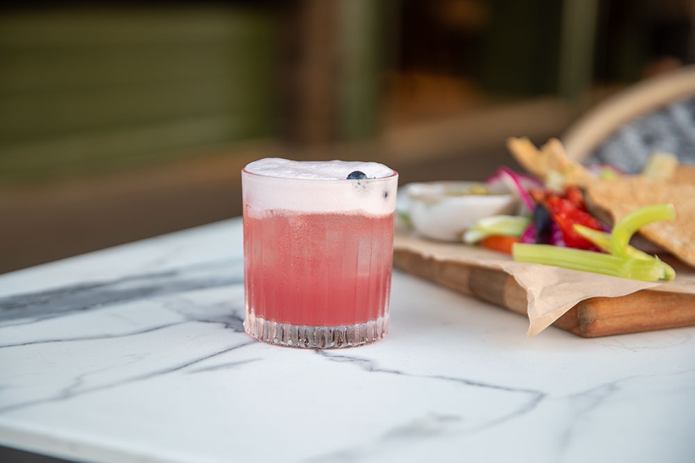 Mocktail on table at Velveteen Rabbit Petrie Terrace
