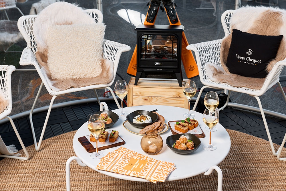 Bar food at Veuve Clicquot Chalet Customs House 