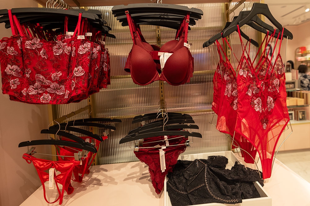 Lingerie on display at Victoria's Secret, Westfield Mt Gravatt