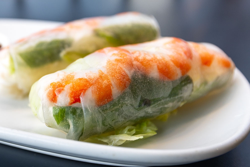 Cold rolls on a plate at Vietnam House Milton