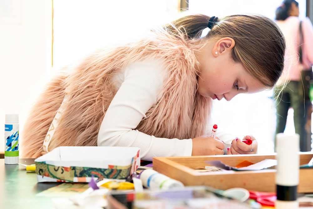 Girl making things at MoB