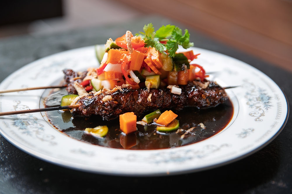 Beef satay dish at Warisan Restaurant